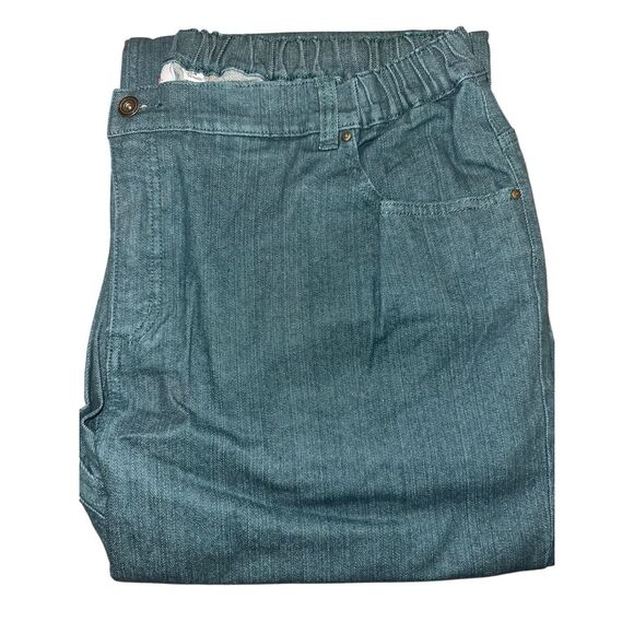 Denim & Co Womens 28W How Classic 5-Pocket Boot Cut Denim Jeans Evergreen NWT - Picture 1 of 7